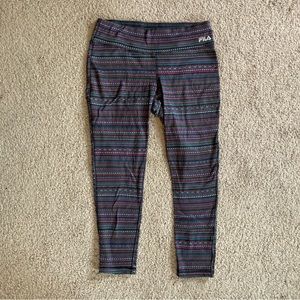 FILA Sport Womens Fleece Lined Performance Running Workout Pants - Size Large